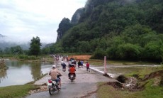 Thanh Hoá: Nữ công nhân bị lũ cuốn khi băng qua đập tràn