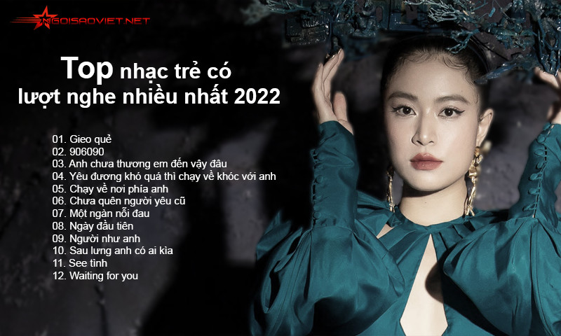 Top nhạc trẻ có lượt nghe nhiều nhất 2022