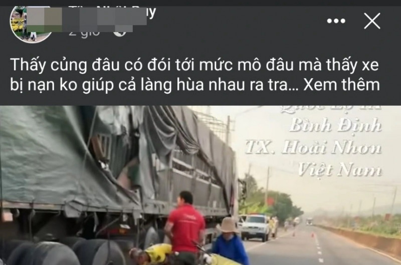 Nội dung lan truyền trên mạng xã hội về hành động hôi của