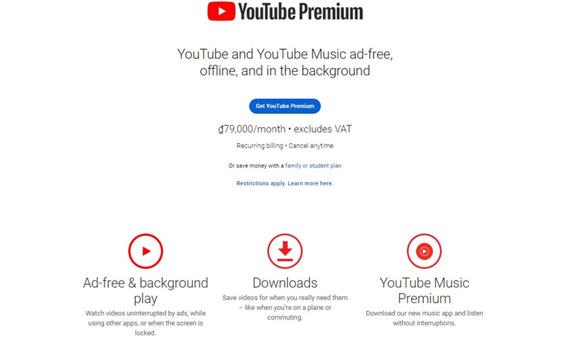 YouTube Premium chính thức có mặt tại Việt Nam