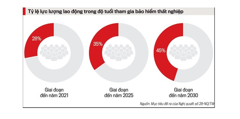 Tỷ lệ người lao động tham gia bảo hiểm thất nghiệp