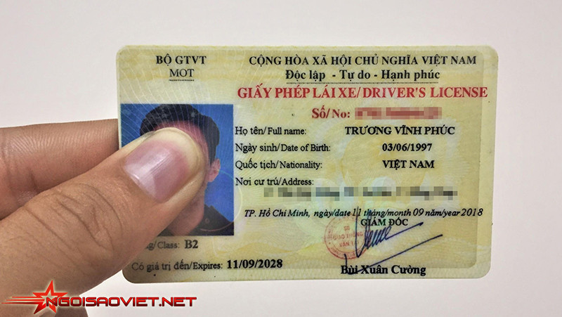 Giấy phép lái xe mới nhất hiện nay