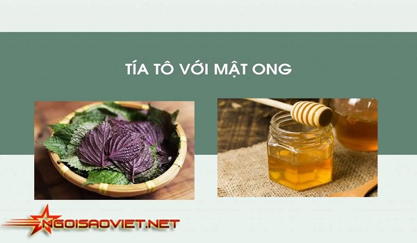 Dưỡng ẩm da bằng lá tía tô và mật ong