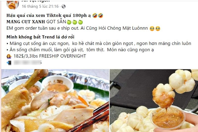 Món gỏi măng cụt xanh đắt đỏ tại nước ngoài